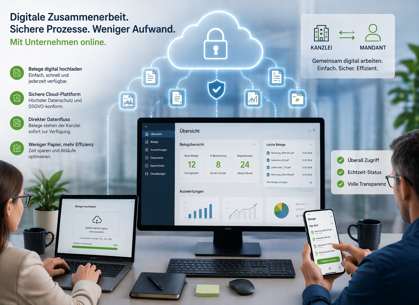 DATEV Unternehmen online – Vorteile für Kanzleien und Mandanten