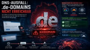 DNS-Ausfall .de-Domains DNSSEC-Fehler Störung Dienstagabend