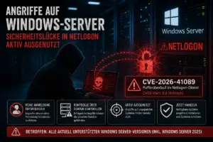 Netlogon-Sicherheitslücke CVE-2026-41089 – Angriff auf Active-Directory-Domänencontroller
